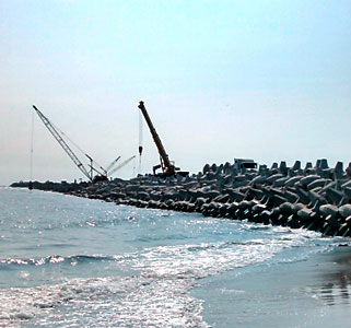 A.T. a la construcción del puerto de Veracruz