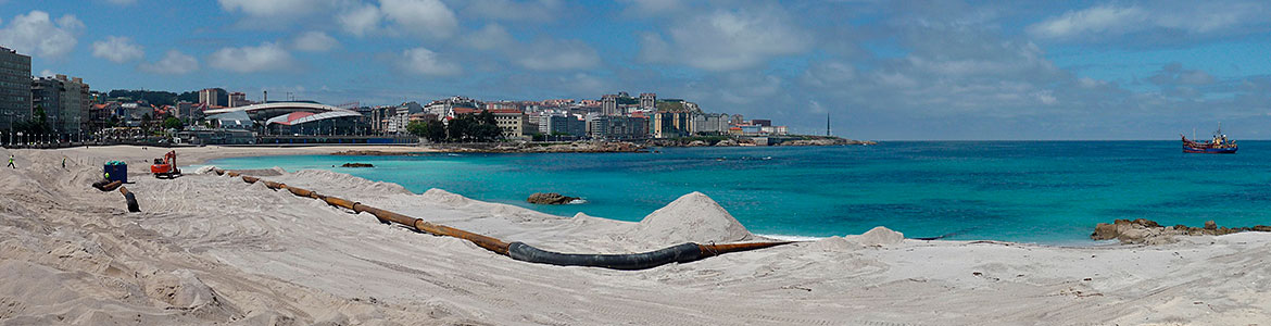 Proyecto de regeneración de la playa de Riazor